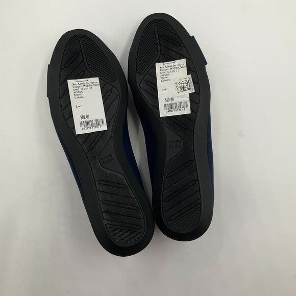 Anne Klein iFlex “Akeden” Studded Ballet Flats — Size 6M — Navy Linen Fabric - Picture 3 of 3